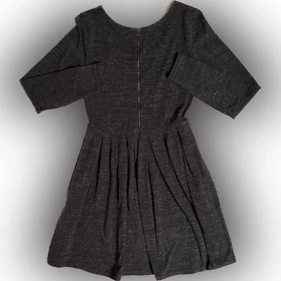 Aritzia Talula Lambeth Long Sleeve Skater Fit and Flare Grey Dress - Picture 4 of 5